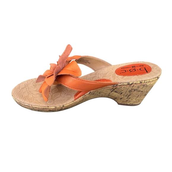 B.O.C Sandals, size Women's 10, chunky heel; Tan/orange - Picture 1 of 12